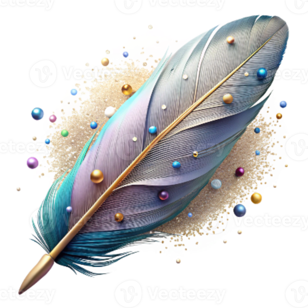 beautiful creative Bird Feather Close Up Isolated with Fine Details professional png