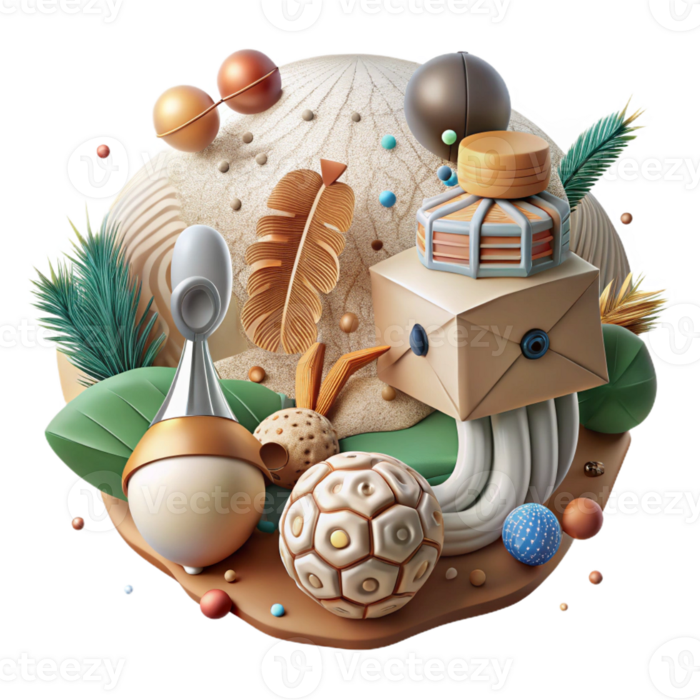 serene artistic Ai in Wildlife Conservation Detailed Illustration Isolated png