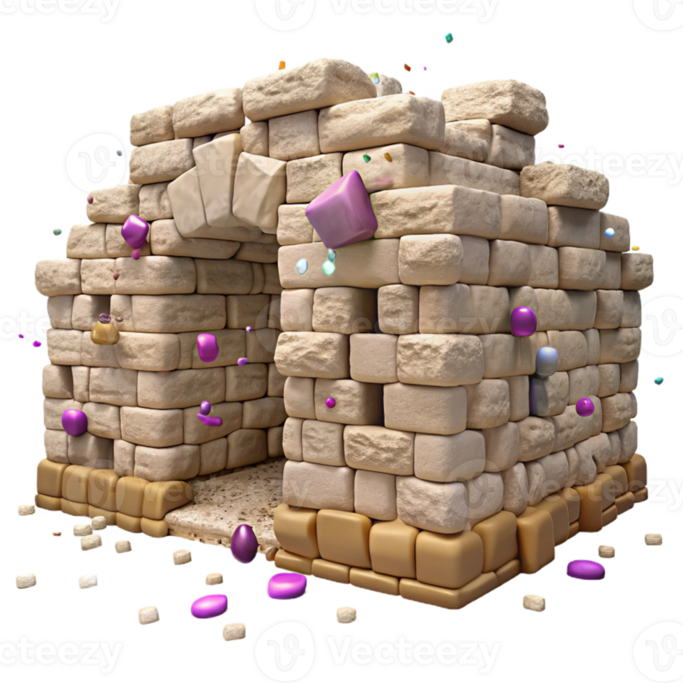 stunning modern Ancient Ruins Stone Wall Texture Transparent professional png