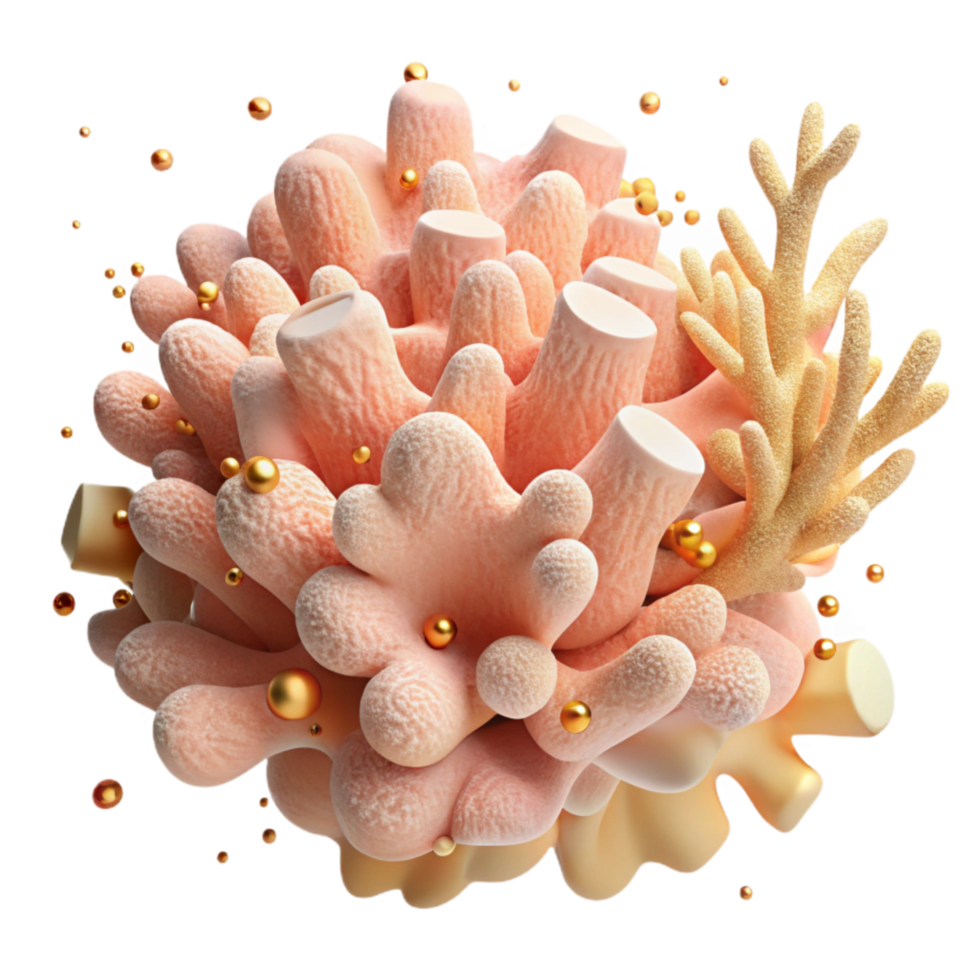 serene contemporary Coral Bleaching Transparent Background Closeup authentic png