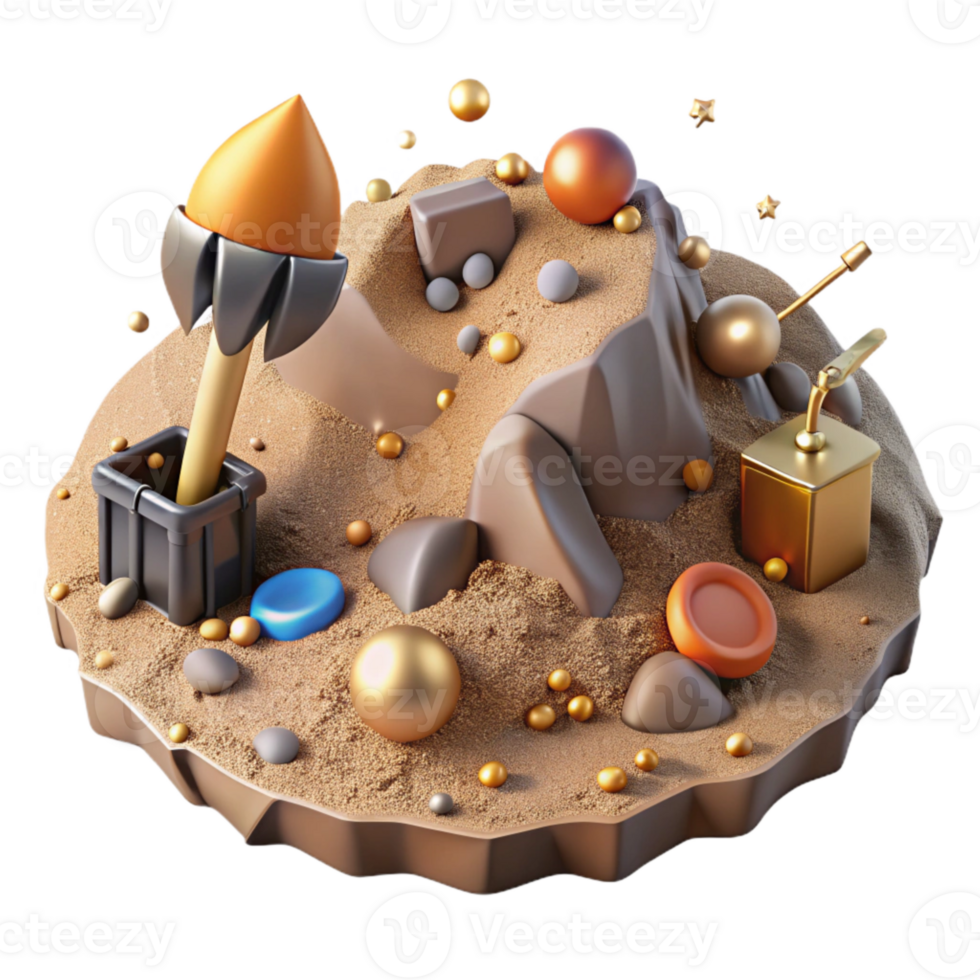 wonderful modern Damaged Soil Mining Impact Cutout Textured Ground png