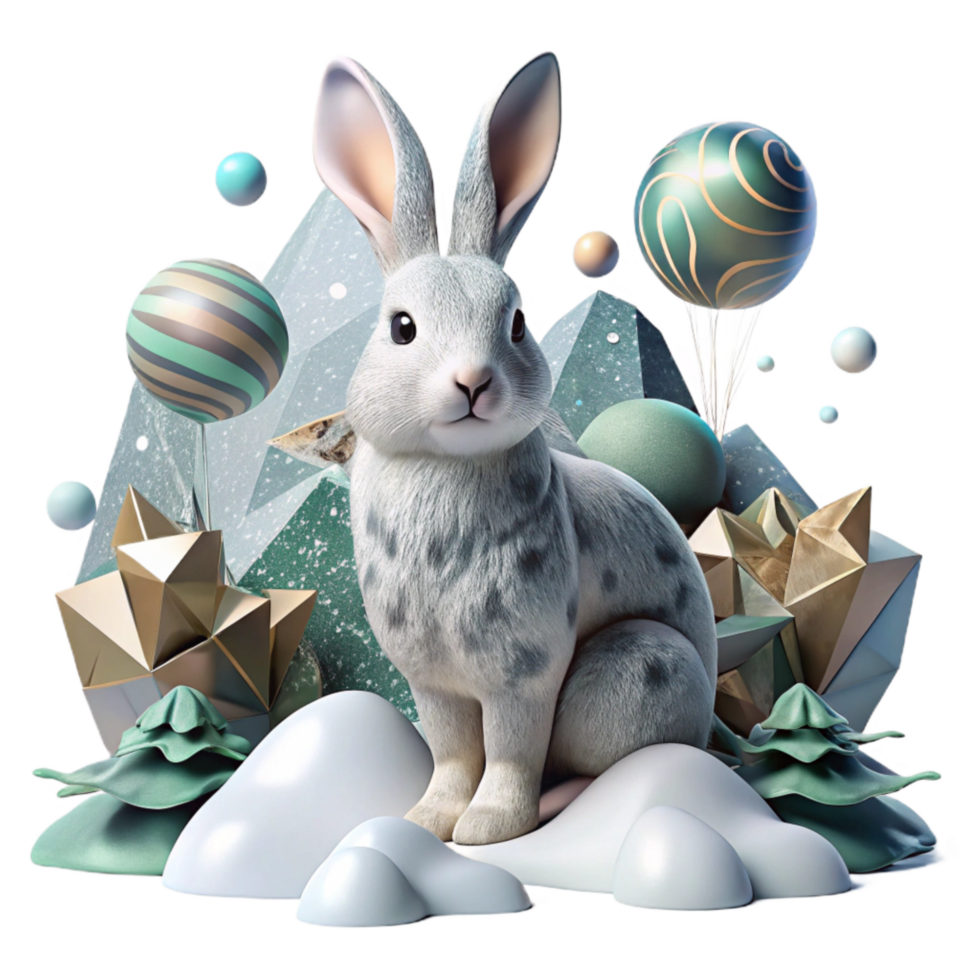 elegant artistic Arctic Hare Camouflage Transparent Background Snow Texture high resolution png