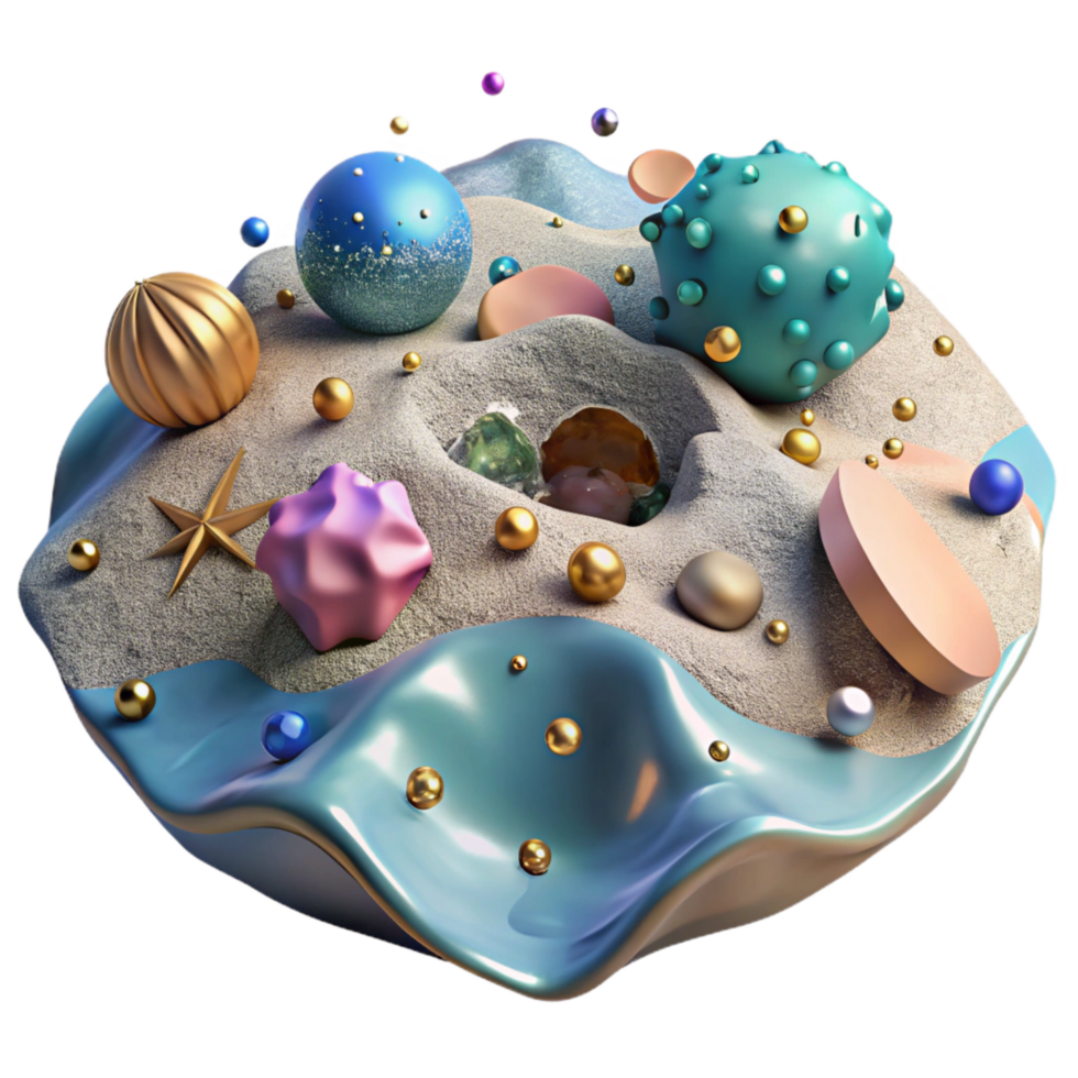 magnificent abstract Barren Seabed Transparent Background Top Angle authentic png