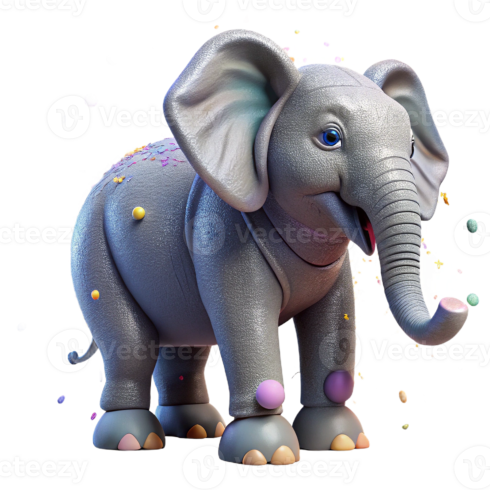stunning vintage Elephant Calf Nursing Side View Isolated professional png
