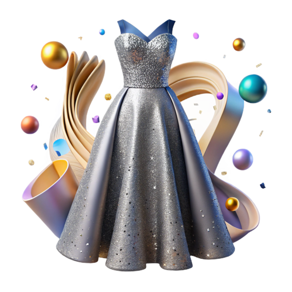 wonderful classic Ballroom Gown Sparkling Sequins Cutout Elegant Silhouette original png