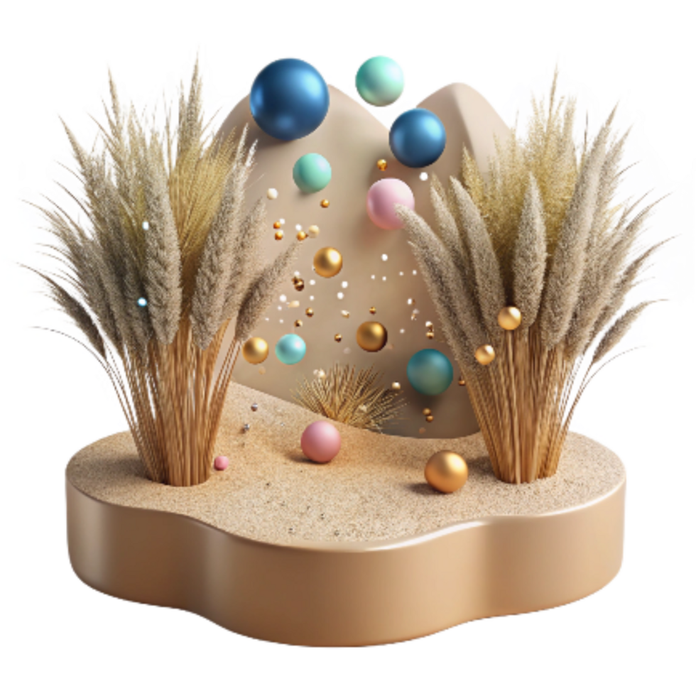 stunning minimalist Coastal Rewilding Dune Grass Cutout Element genuine png