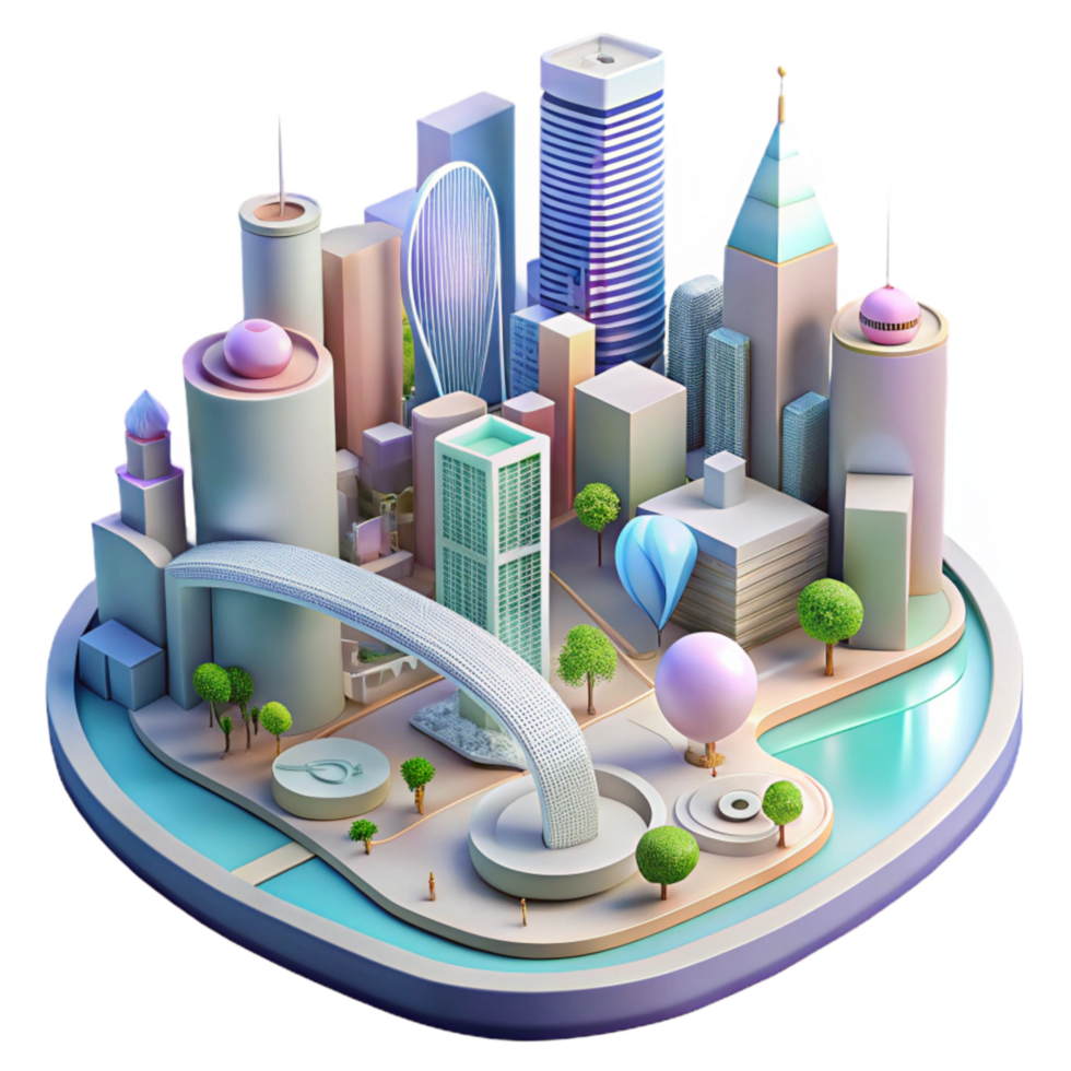 stunning traditional Cityscape with Sustainable Infrastructure Transparent detailed png