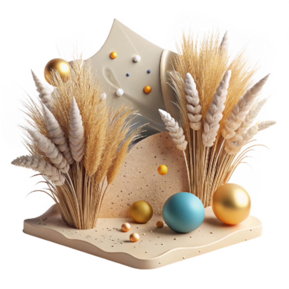 serene rustic Coastal Rewilding Dune Grass Cutout Element professional png