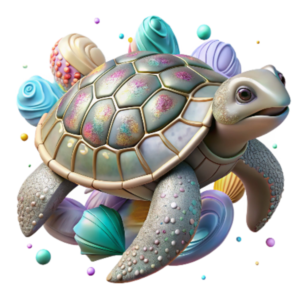 dramatic modern Freshwater Turtle Cutout Isolated Shell Pattern authentic png