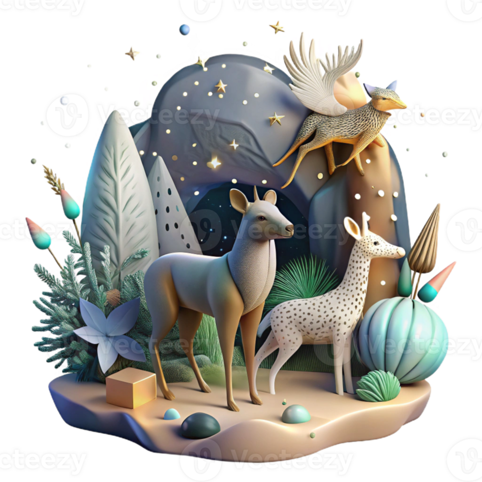 elegant rustic Cutout of Wildlife Affected by Artificial Light at Night high resolution png