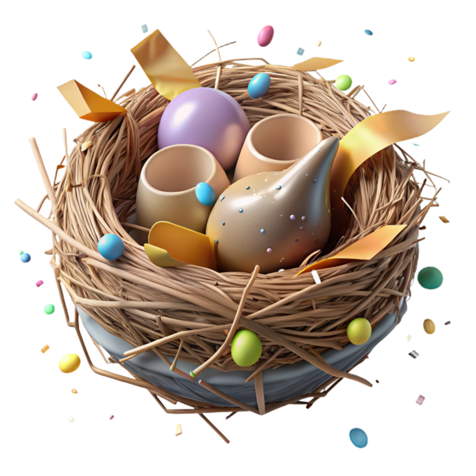 magnificent classic Bird Migration Nest Building Isolated Twig Detail Transparent Background professional png
