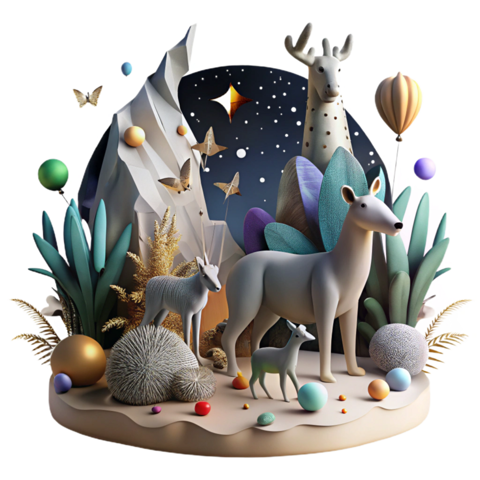 extraordinary traditional Cutout of Wildlife Affected by Artificial Light at Night premium png