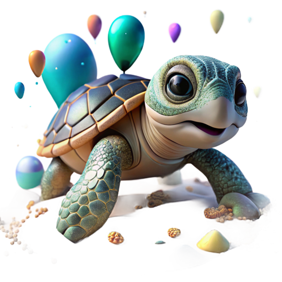 wonderful abstract Disoriented Turtle Hatchling on Beach Near City Lights genuine png