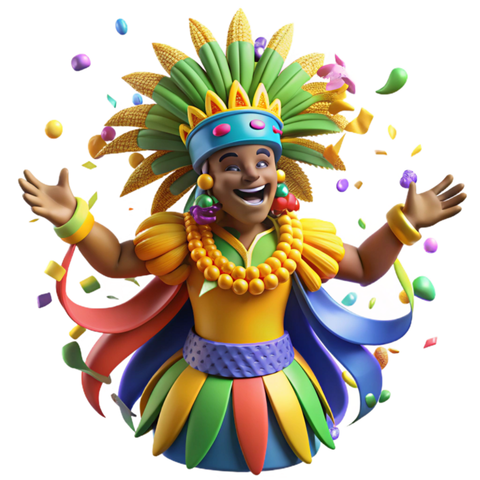 stunning creative Brazilian Carnival Samba Dancer Colorful Costume genuine png