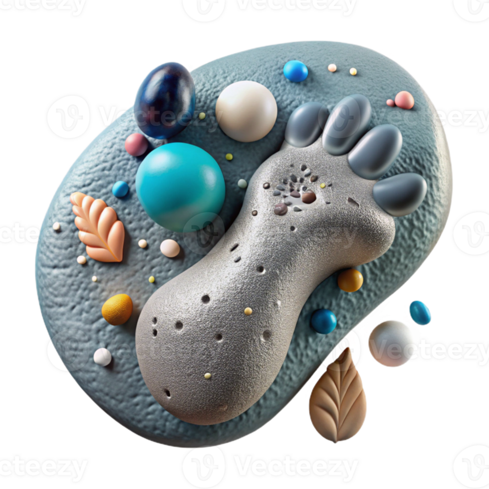 vibrant minimalist Bird Footprint Isolated with Detailed Texture original png