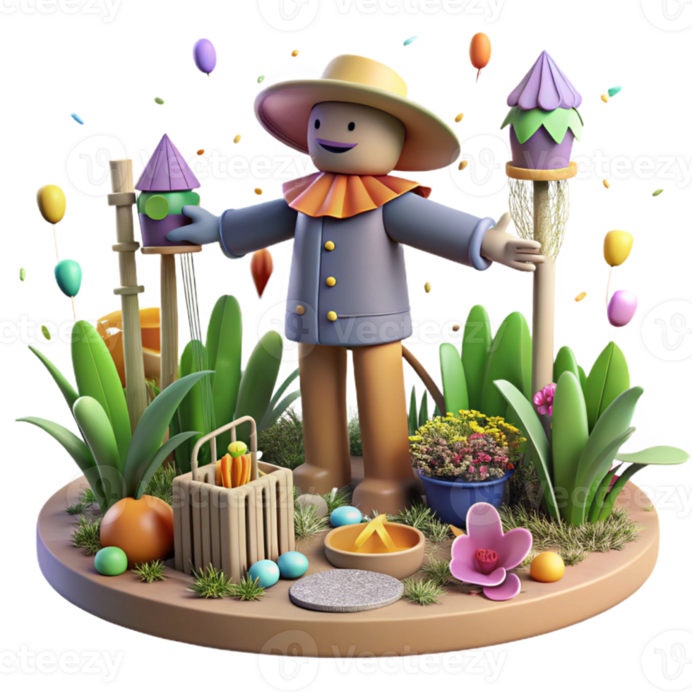 elegant contemporary Community Garden with Scarecrow exclusive png