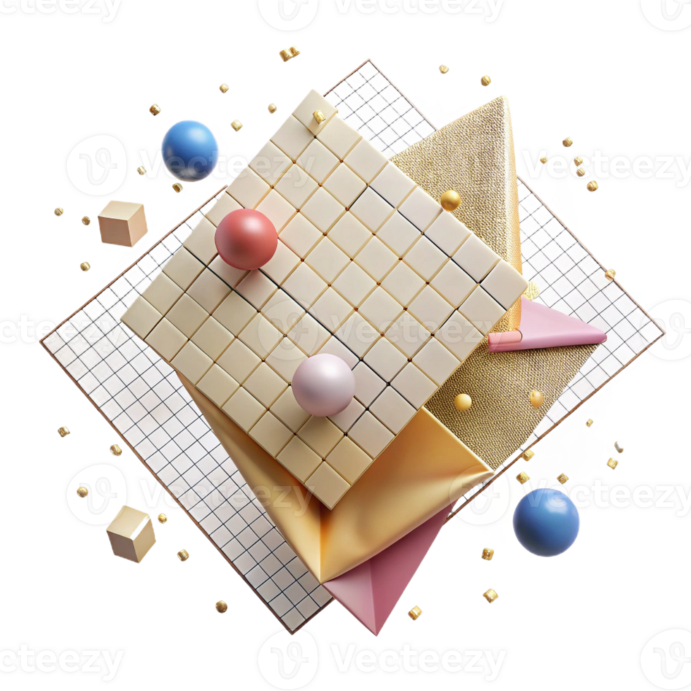extraordinary contemporary Geometric Grid Design Cutout Transparent Background exclusive png