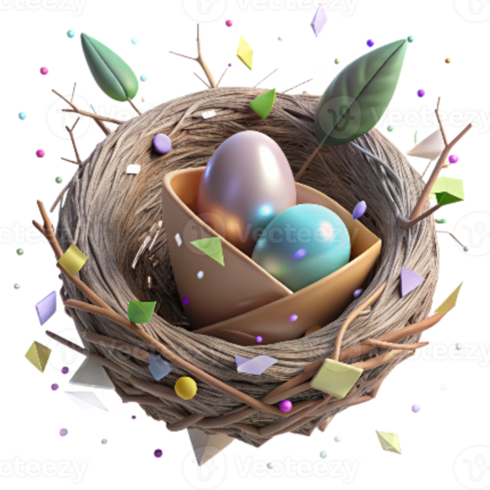 beautiful rustic Bird Nest in Tree Close Up Cutout professional png