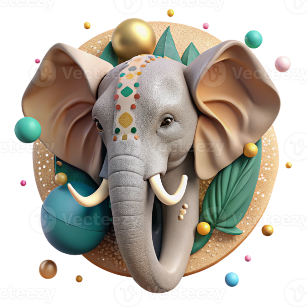 wonderful abstract Close Up of Elephant Trunk Cutout professional png