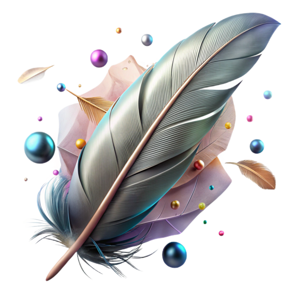extraordinary contemporary Broken Bird Wing Feather Isolated with Fine Detail genuine png
