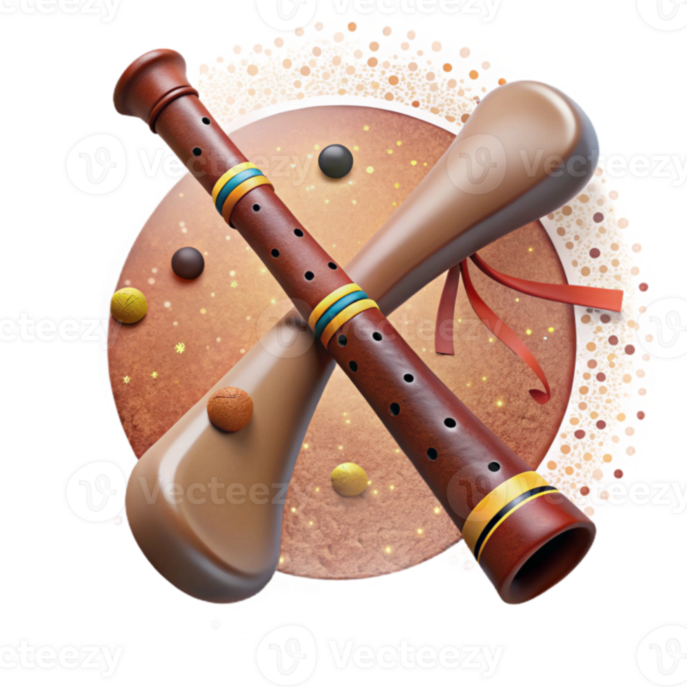 impressive traditional Australian Didgeridoo Aboriginal Instrument Isolated exclusive png