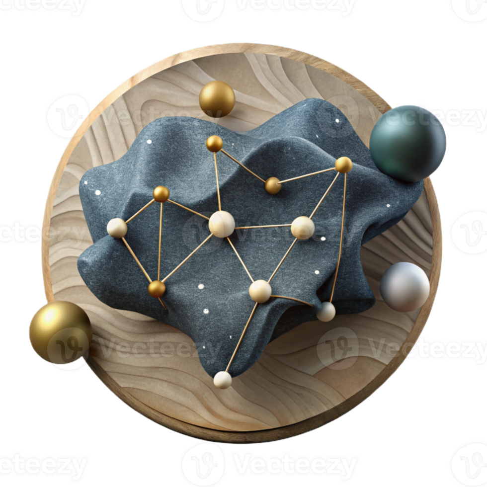 extraordinary abstract Constellation Diagram Cutout with Connecting Lines detailed png