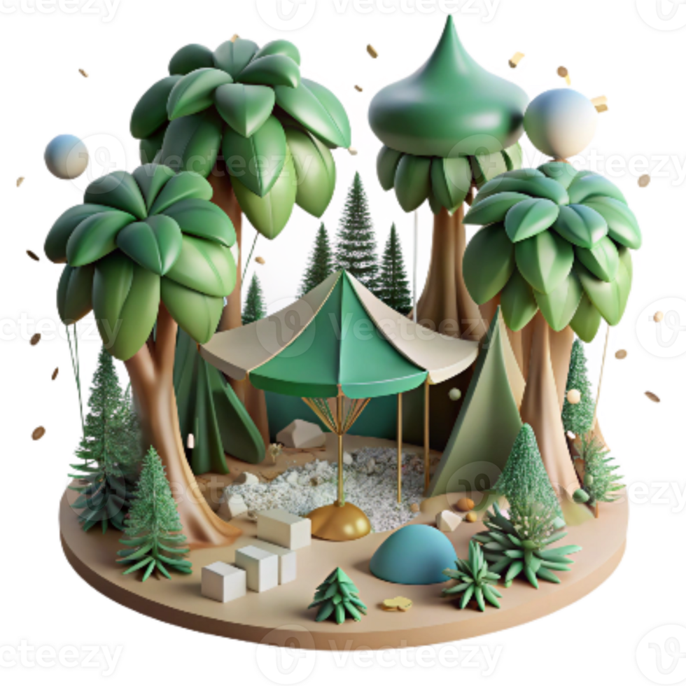 elegant traditional Forest Canopy Top View Transparent Background Cutout professional png