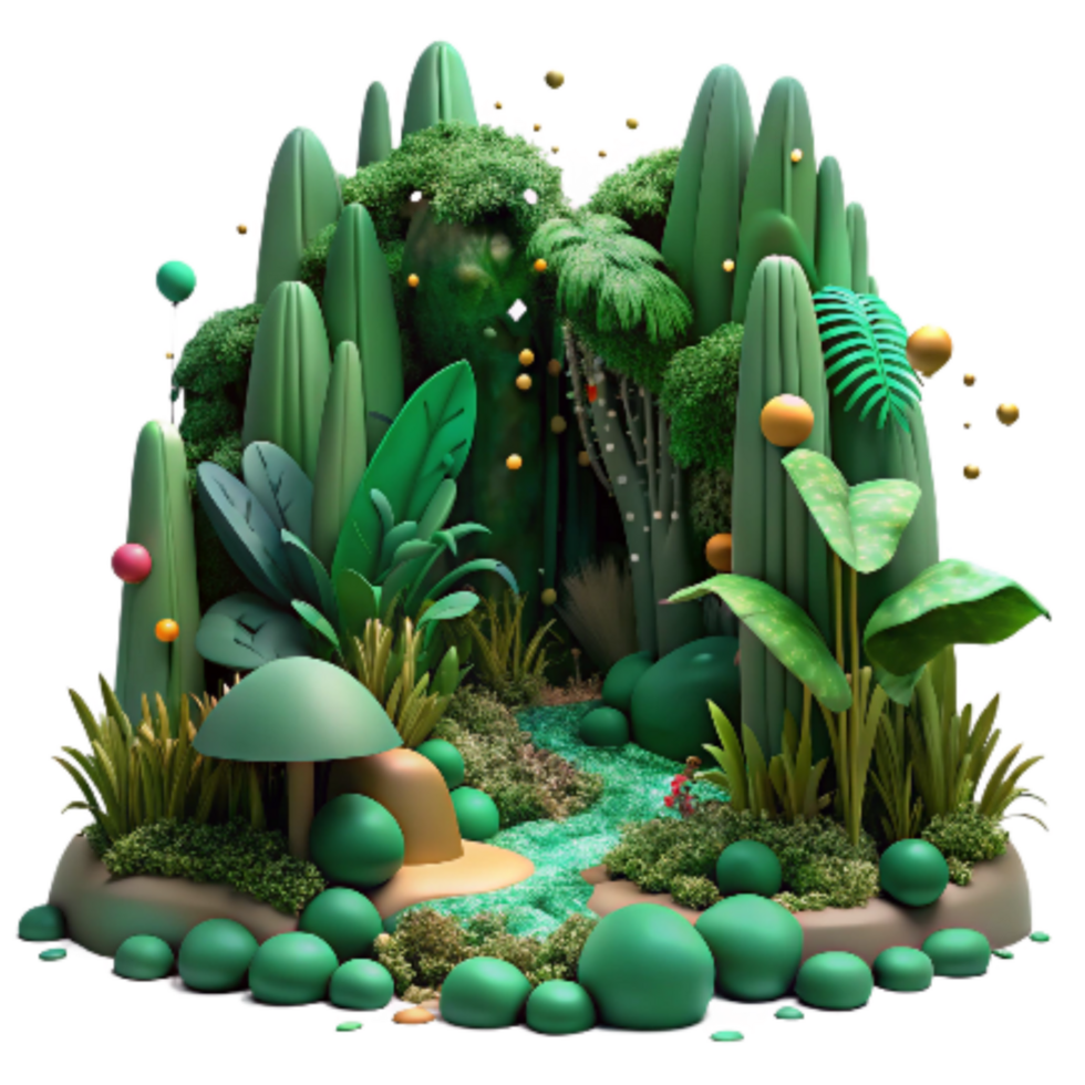 impressive classic Forest Undergrowth Lush Vegetation Cutout Dark Green genuine png