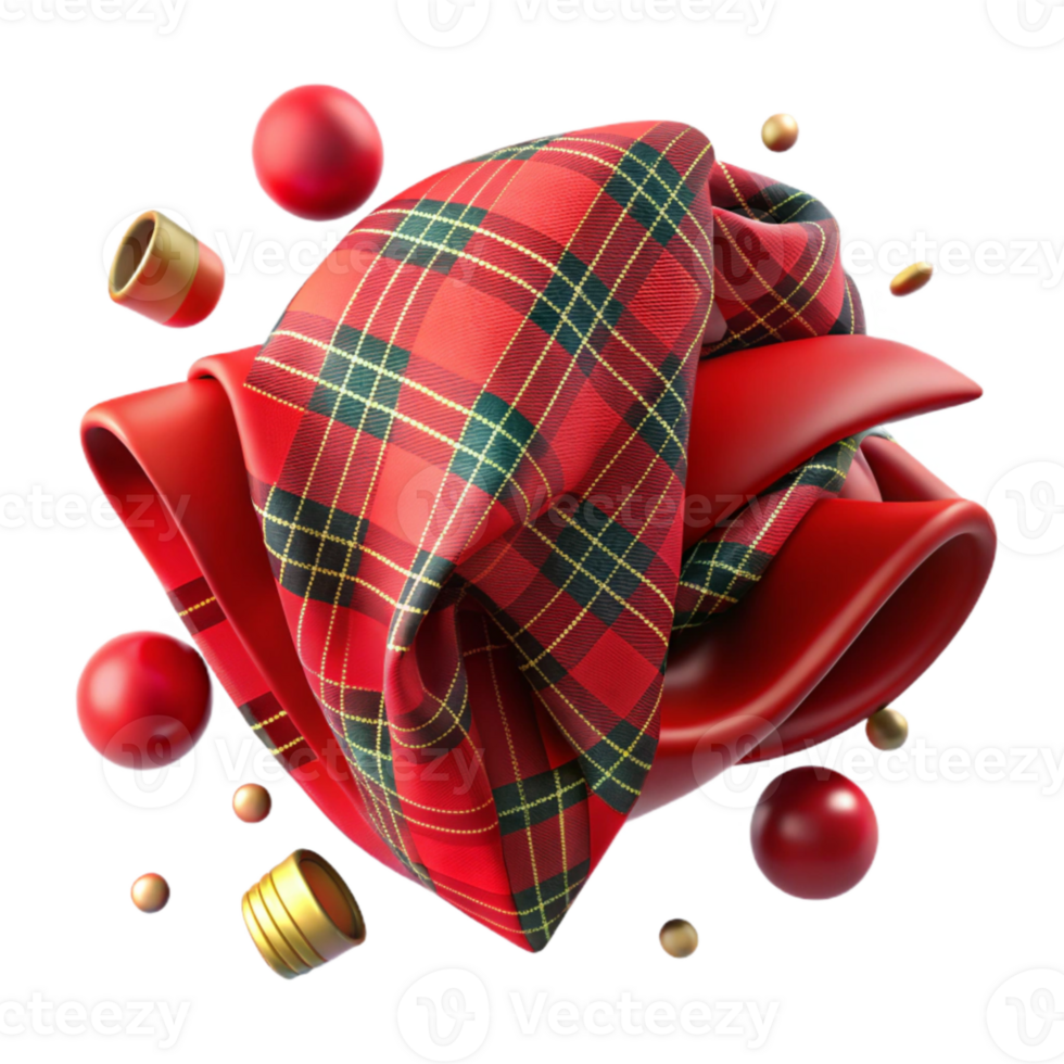 beautiful modern Dynamic Red Tartan Pattern Isolated Element high resolution png