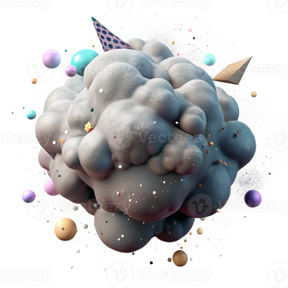magnificent classic Cosmic Dust Cloud Cutout with Soft Glow detailed png