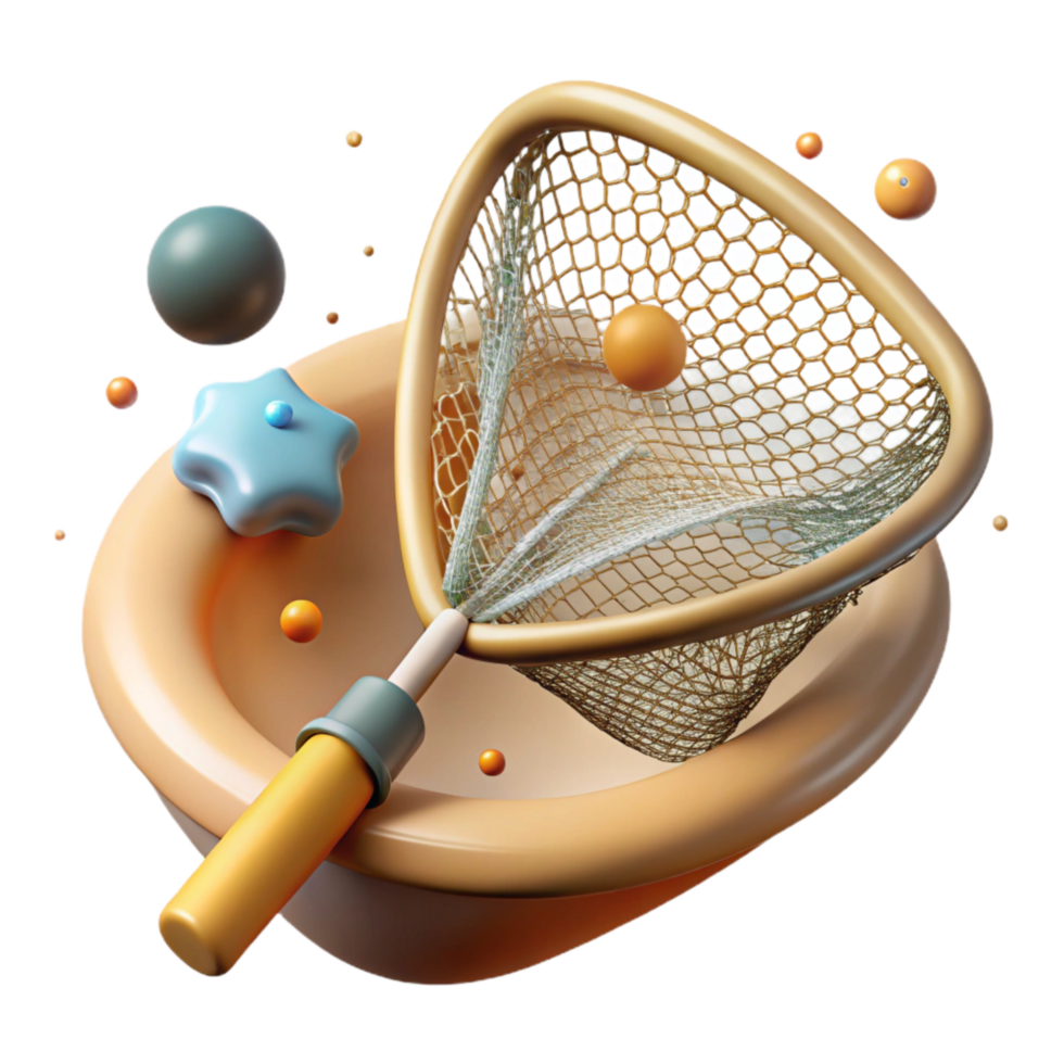 extraordinary minimalist Fishing Net Icon Cutout Transparent Background Side View high quality png