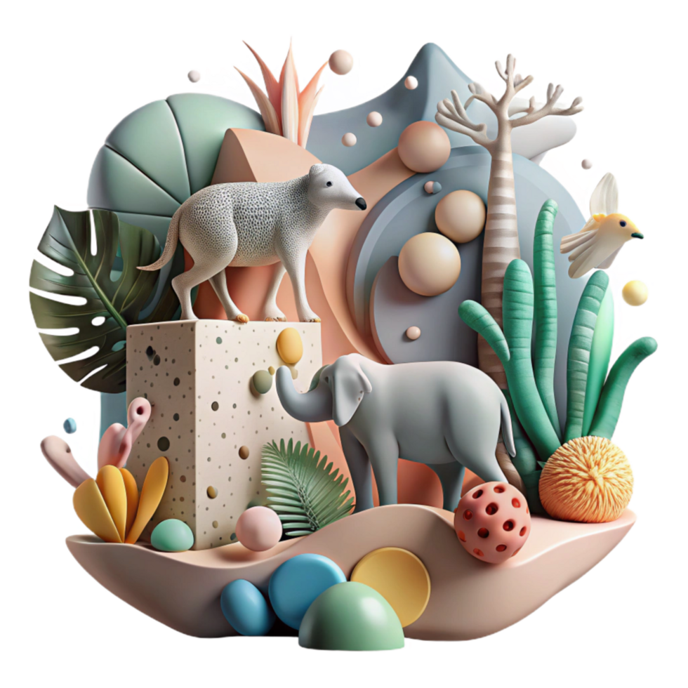 elegant rustic Endangered Species Due to Habitat Loss Isolated Muted Colors exclusive png