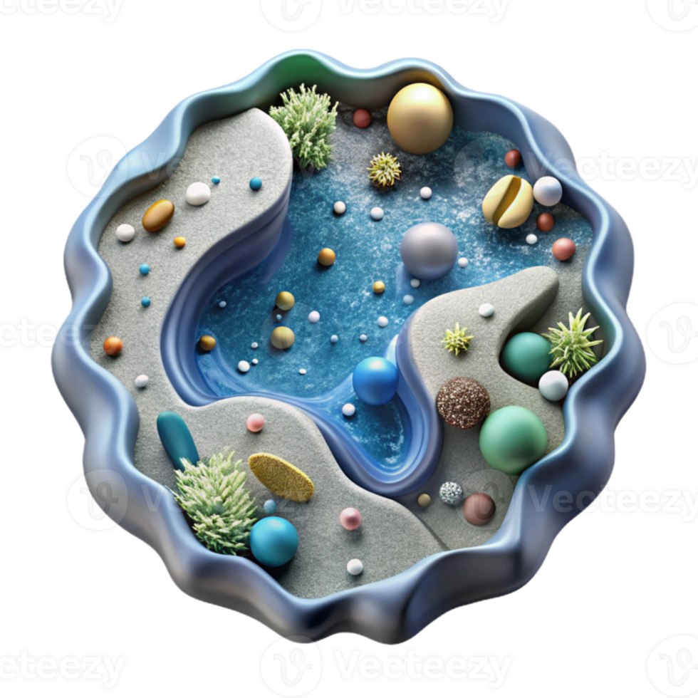 impressive modern Contaminated Water Affecting Marine Life Top View Cutout high quality png