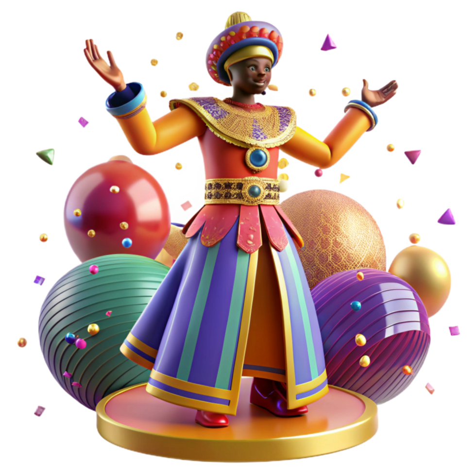 serene rustic African Dance Costume Vibrant Colors and Patterns genuine png