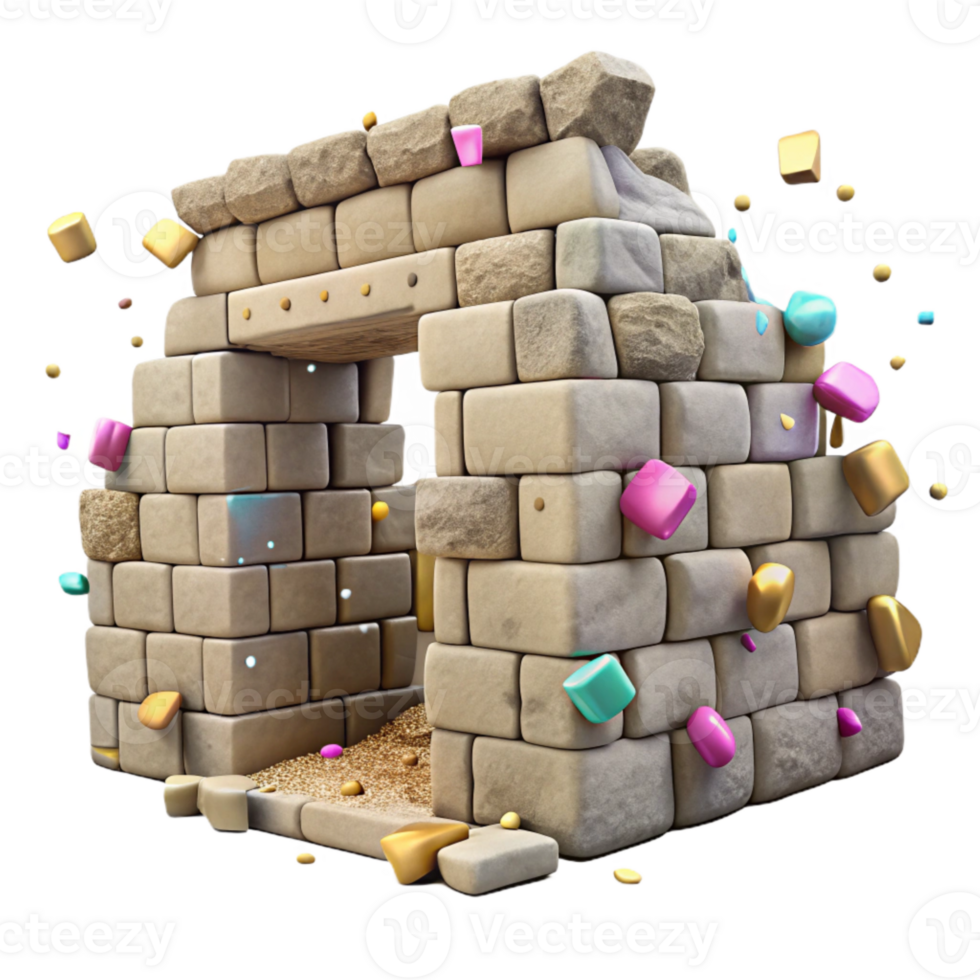 beautiful minimalist Ancient Ruins Stone Wall Texture Transparent png