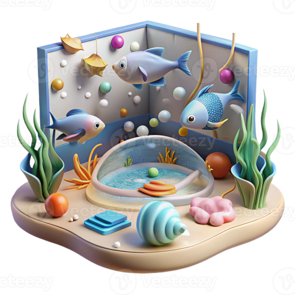 dramatic traditional Fish School Swimming Underwater Scene Transparent Background high quality png