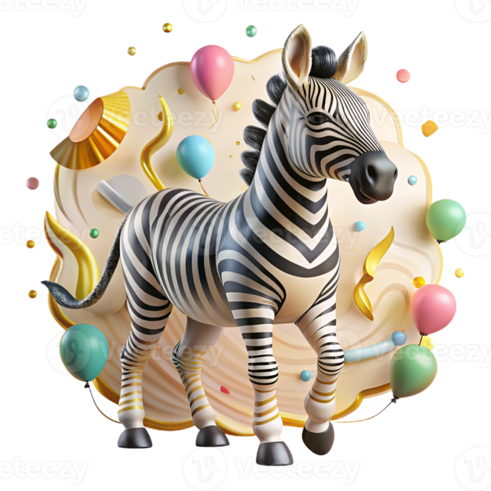 serene contemporary Ai Tracking Zebra Foal Transparent professional png