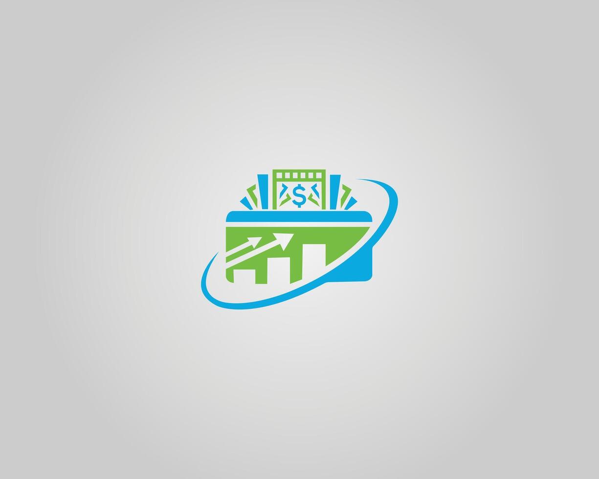Financial Investment and Growth Logo Icon Design Modern Template. vector