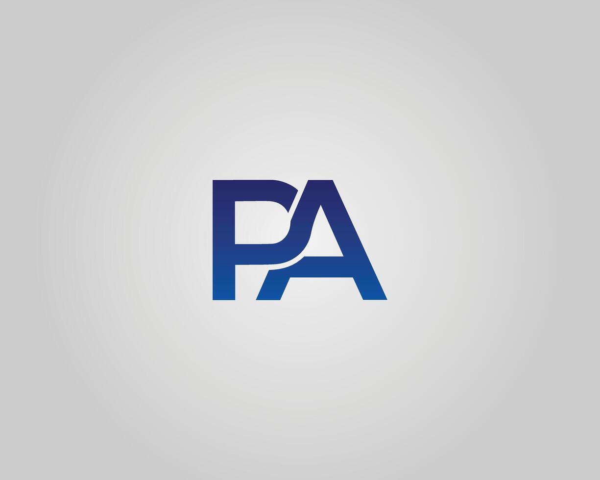 Letter PA monogram logo design concept template. vector