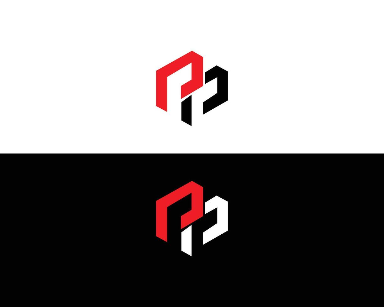 Abstract Letter PP Logo Design Icon Minimal Template. vector