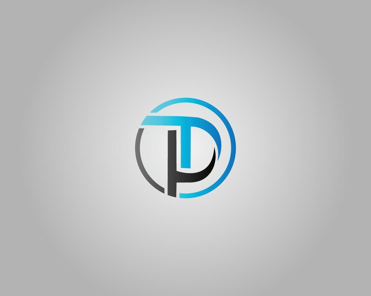 TP or PT Letter Initial Logo Design Template. vector