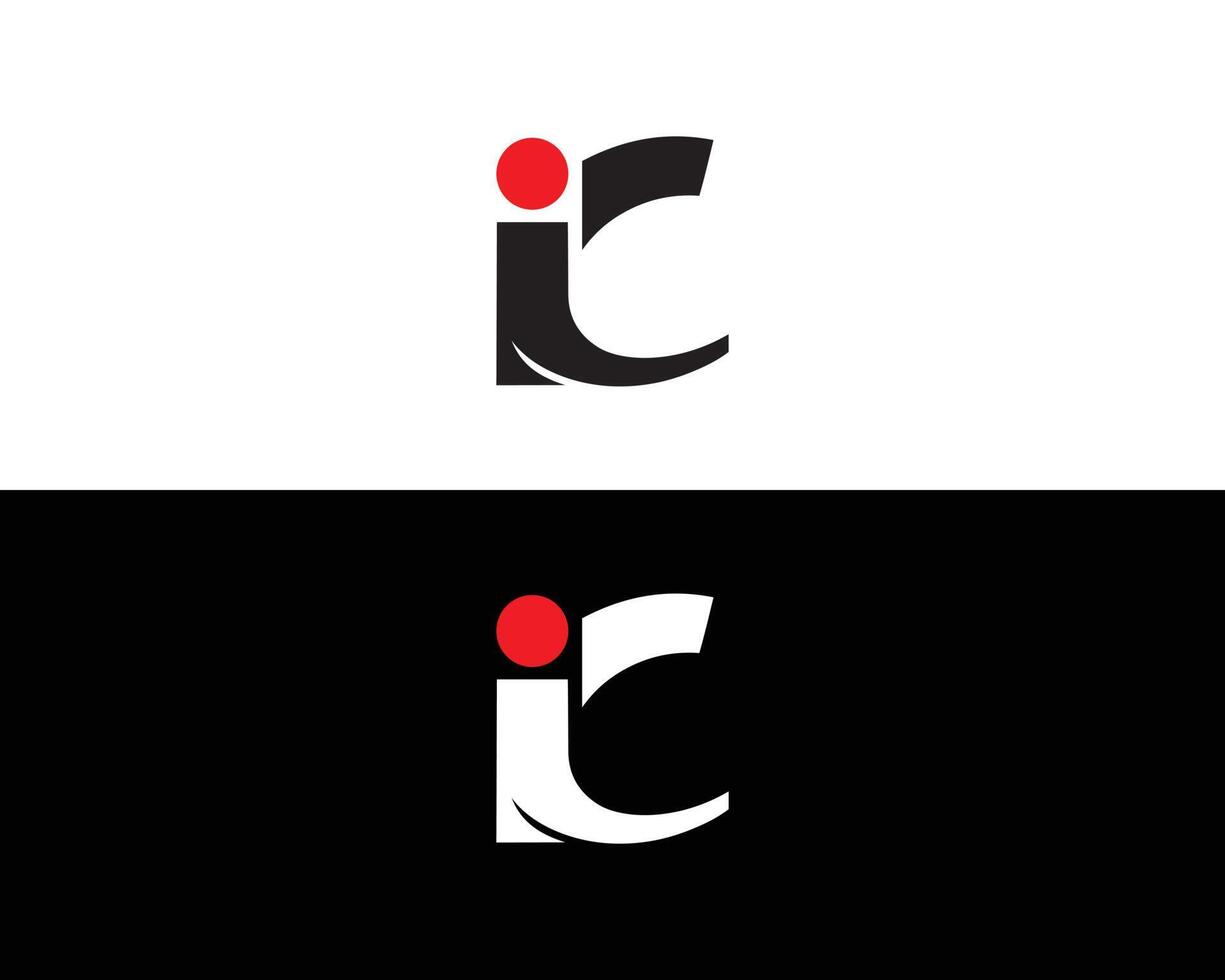 Abstract IC Letter Logo Icon Minimal Template. vector