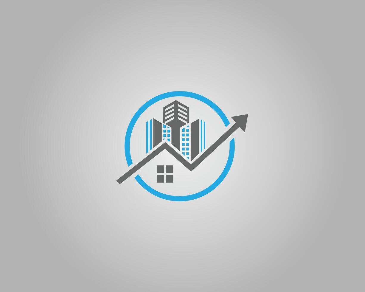 Real Estate Investment and Growth Logo Icon Design Modern Template. vector