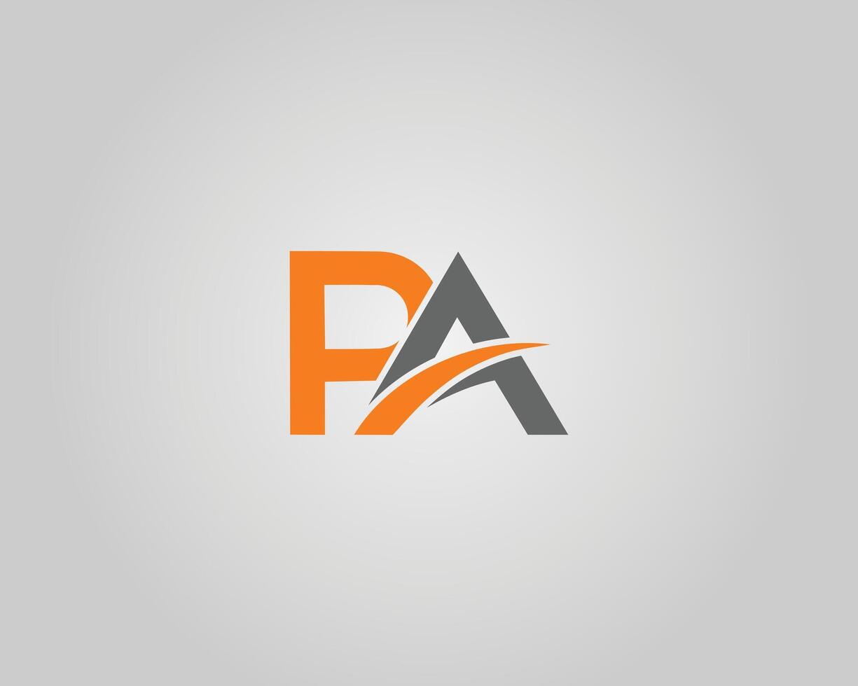 Letter PA creative logo design concept template. vector