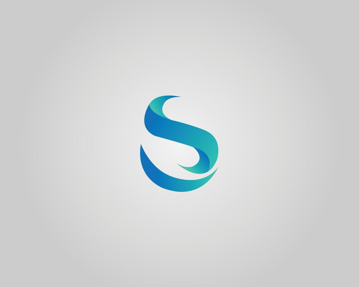 Elegant Blue S Logo Design vector