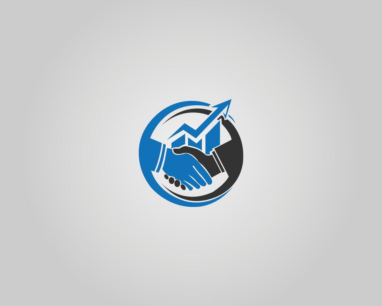 Business Deal and Growth Icon Logo Design Minimal Template. vector