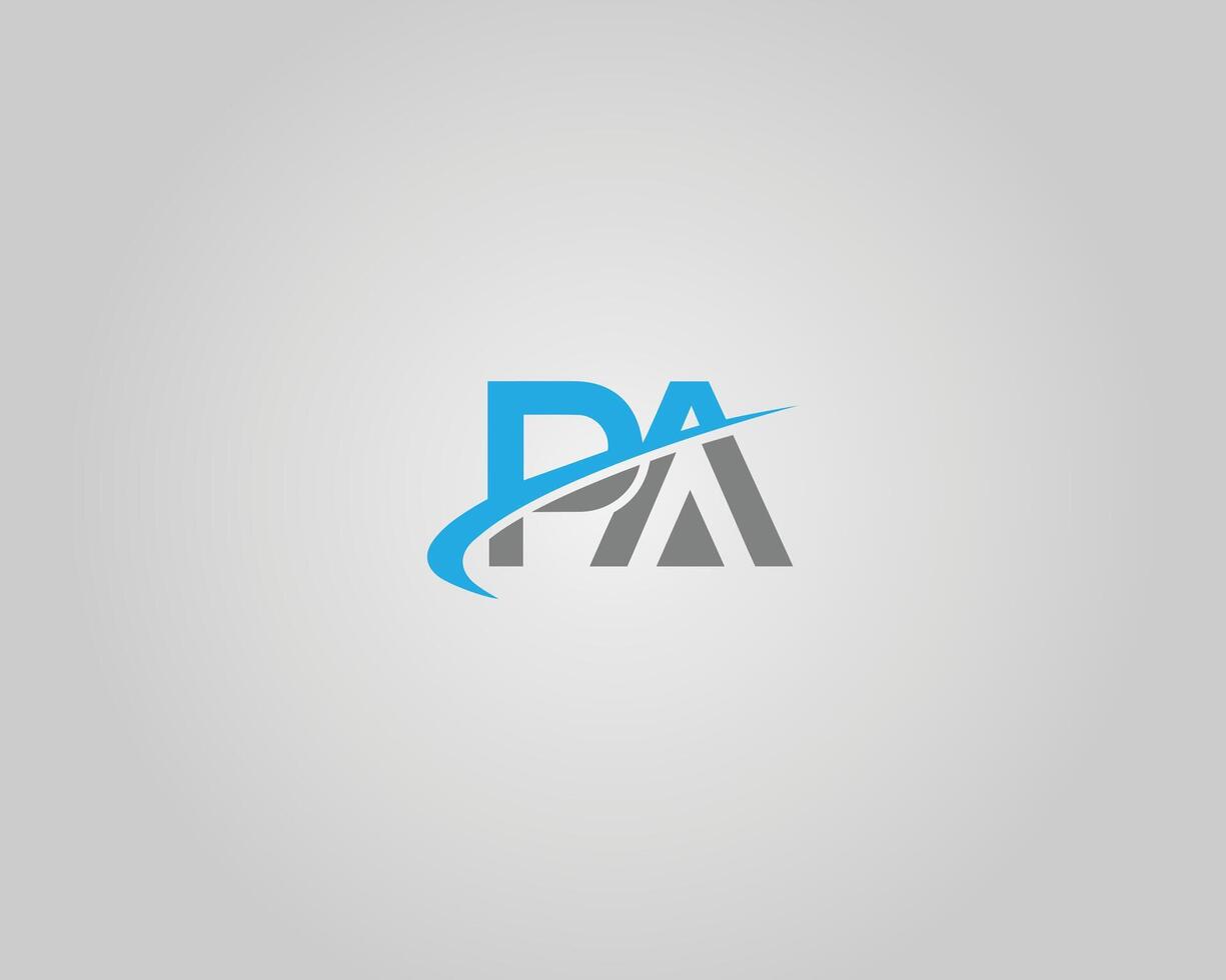 Letter PA logo design icon concept template. vector