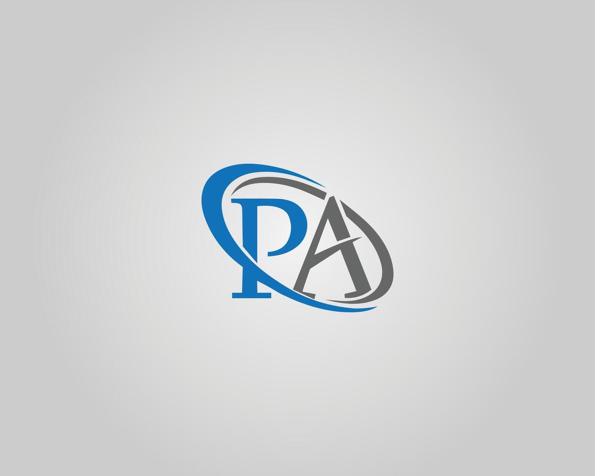 Letter PA creative monogram logo design icon concept template. vector