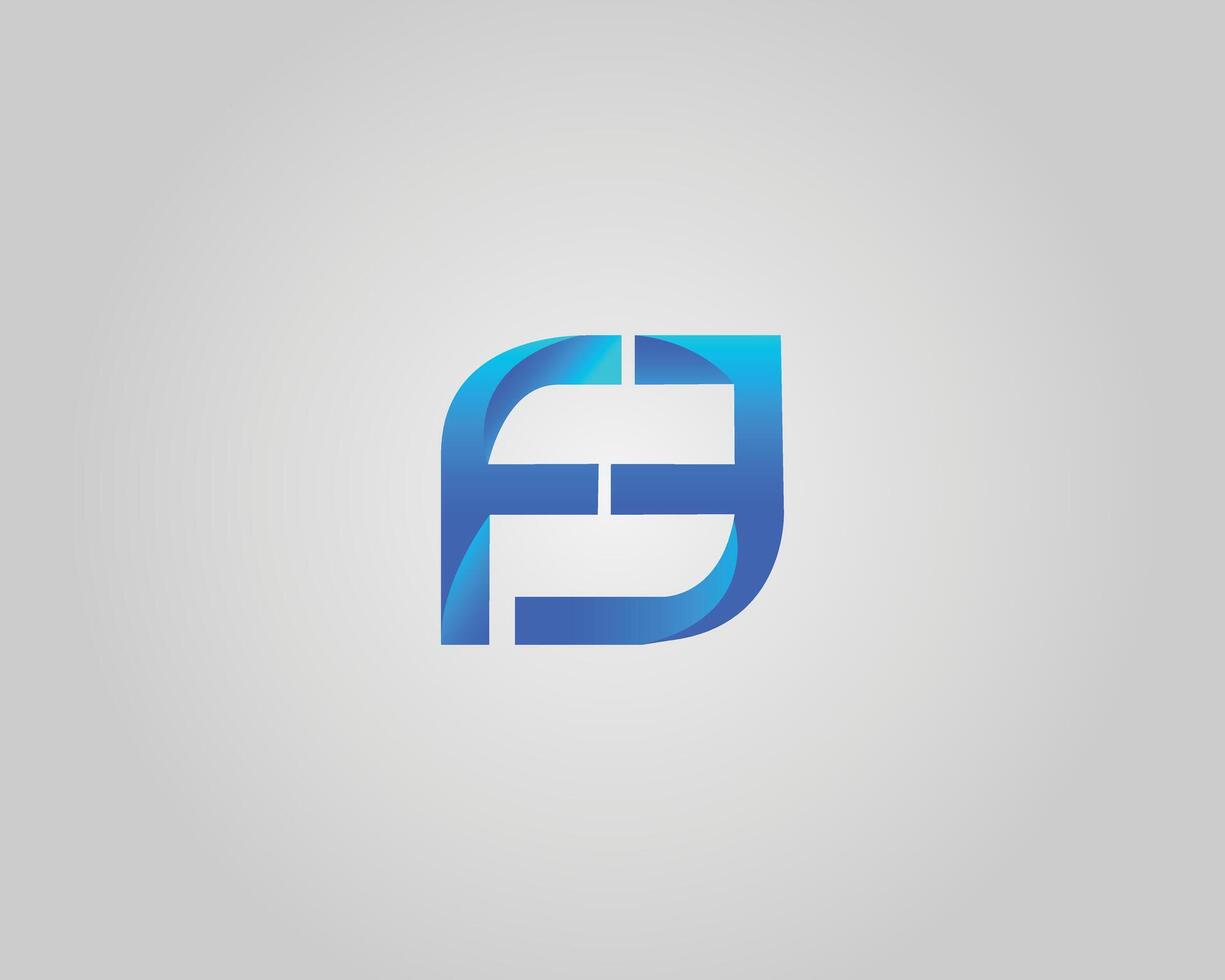 FE or EF Letter Initial Logo Design Icon Template vector