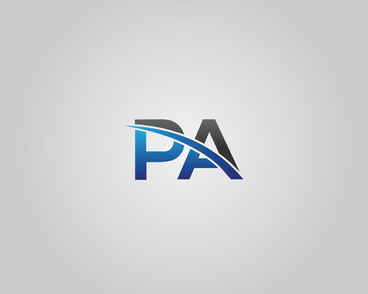 Letter PA abstract creative monogram logo design concept template. vector